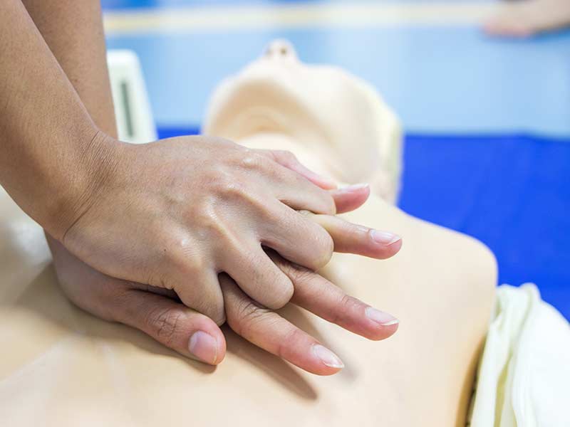 Medical professionals undertaking training